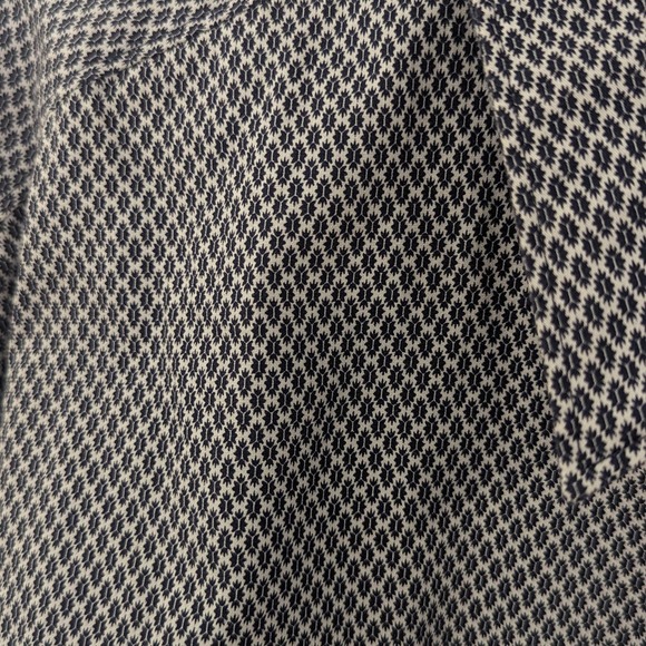 Mens dress shirt Size XXL Cool Pattern Navy +white, Claiborne brand, 100% cotton - Picture 3 of 5